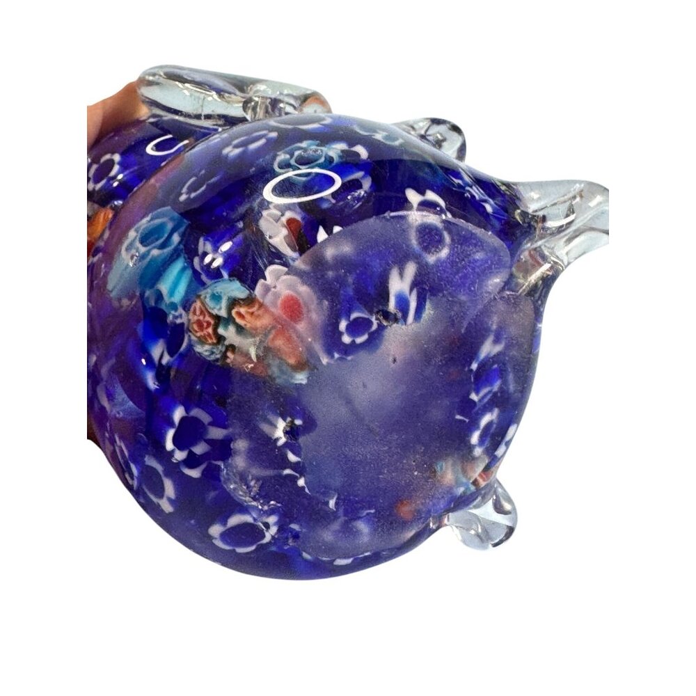 Venetian Millefiori Art Glass Elephant Figurine Paperweight 4.5" - Picture 5 of 7